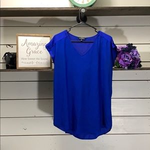Express Satin V-Neck Blouse